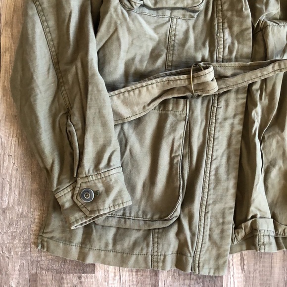 Free People In Our Nature Military Green Wrap Cargo Jacket M - Picture 5 of 14